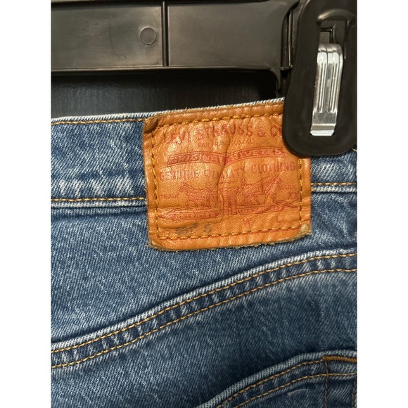 Levi's Premium Denim Jeans High Rise Button Fly Slim Fit 501s W23 L30 - Picture 4 of 6